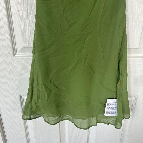 ASOS Design Women's Green Cowl Neck Slip Sleeveless Cami Dress Size US 6 - NWT - Picture 7 of 9